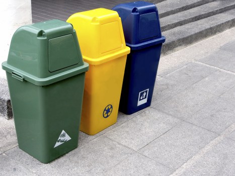 Recycling materials from a building project in Southwark